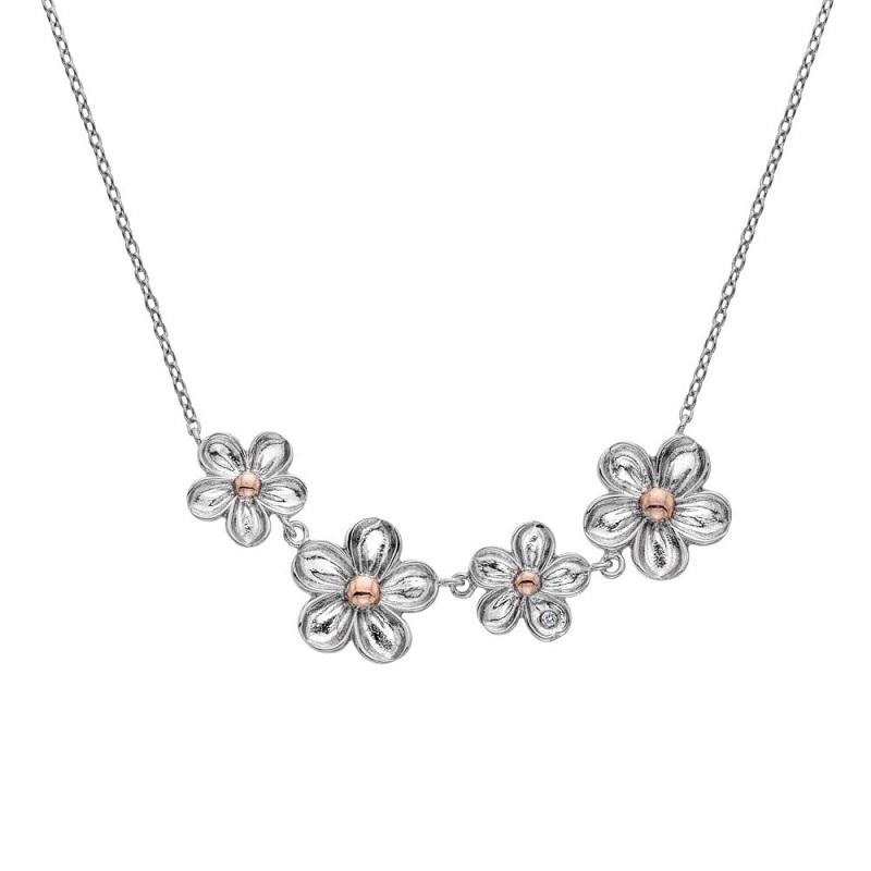 Hot Diamonds Forget Me Not Sterling Silver Necklace
