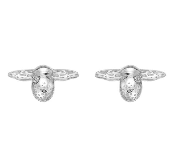 Hot Diamonds Honey Bee Sterling Silver Stud Earrings - Silver