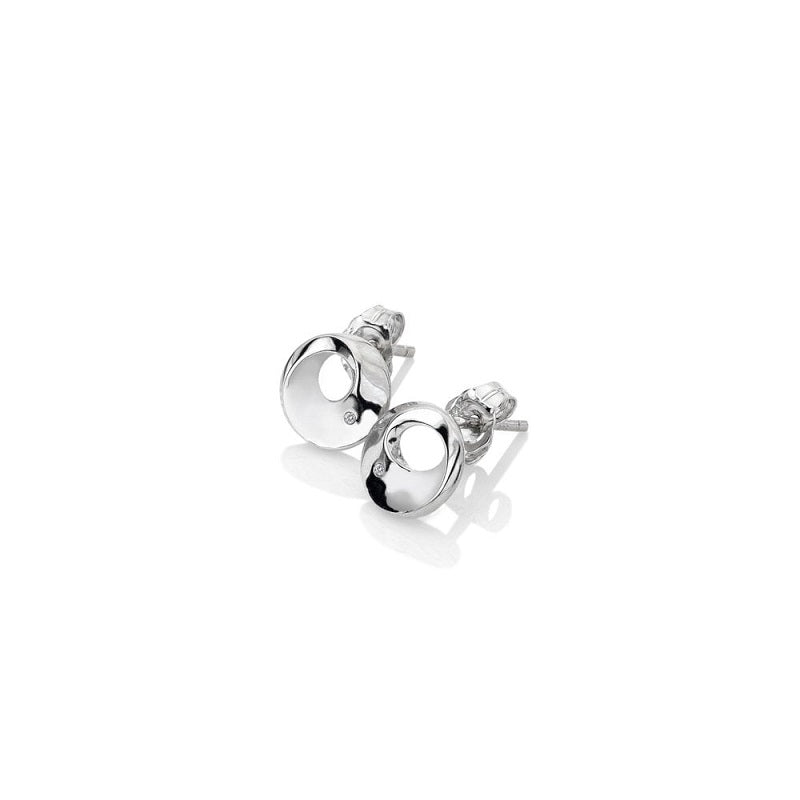 Hot Diamonds Quest Sterling Silver Circle Simple Stud Earrings - Silver