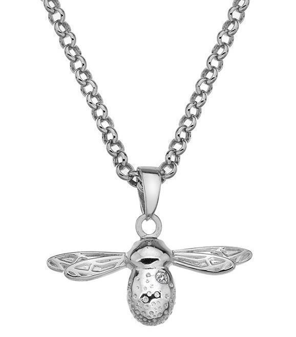 Hot Diamonds Classic Sterling Silver Diamond Paradise Bee Pendant - Silver