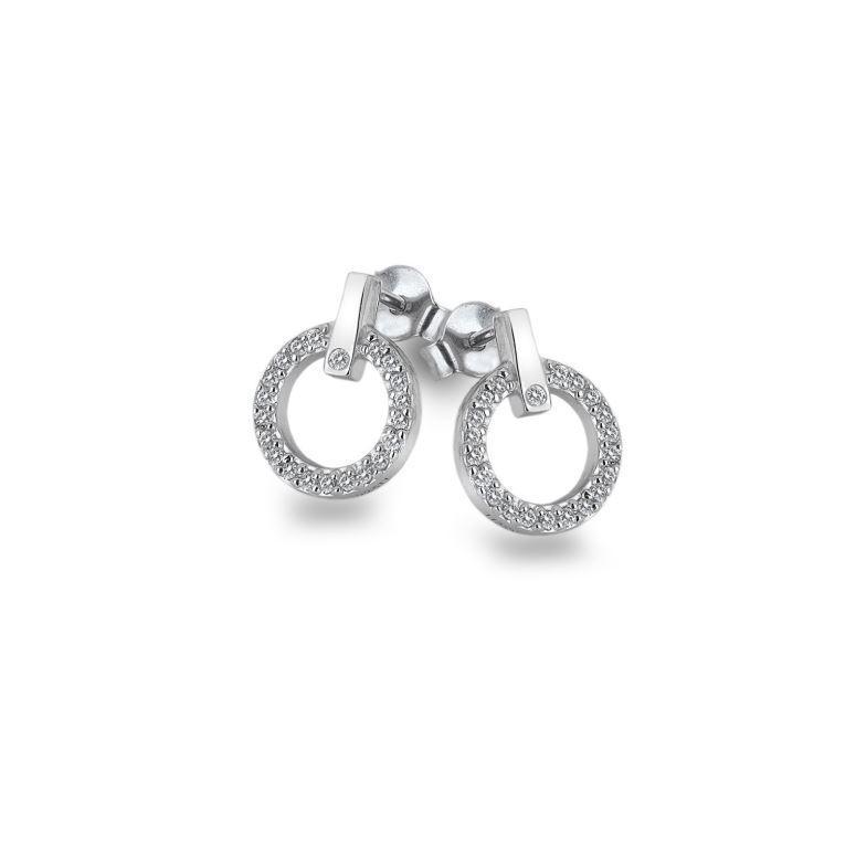 Hot Diamonds Constant Sterling Silver Circle Earrings - Silver
