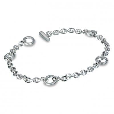 Hot Diamonds Elegance Sterling Silver Diamond Charm Bracelet - TITLE Silver