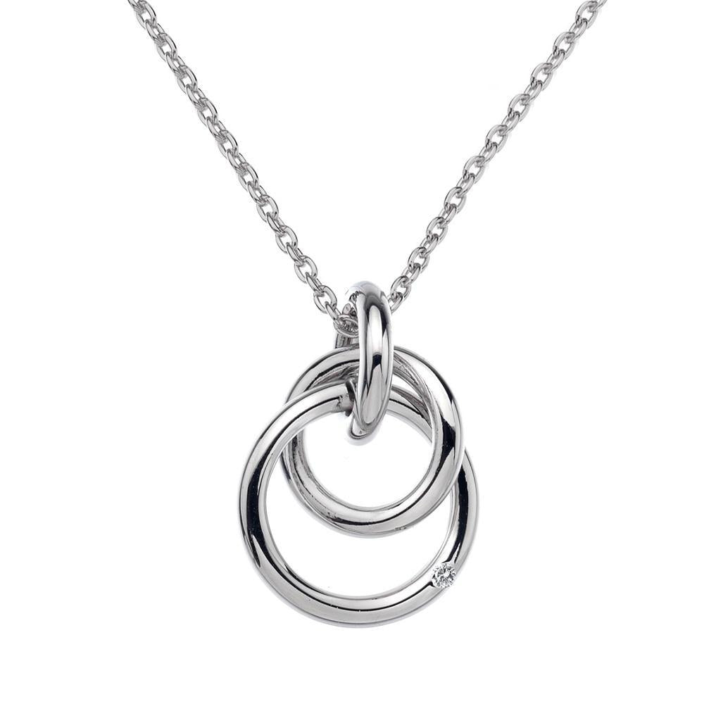 Hot Diamonds Eternity Sterling Silver Interlocking Necklace - TITLE Silver