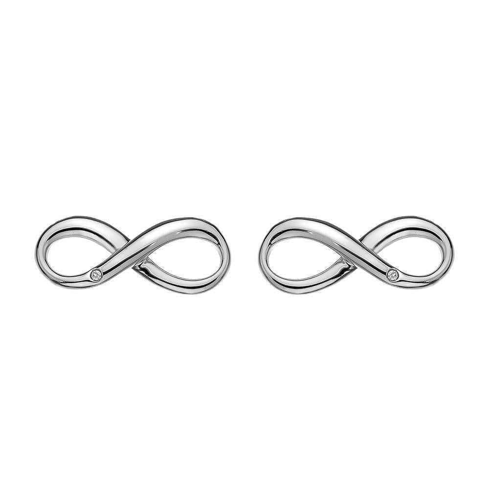 Hot Diamonds Infinity Sterling Silver Stud Earrings - Silver
