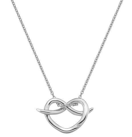 Hot Diamonds Love Sterling Silver Diamond Infinity Heart Pendant D