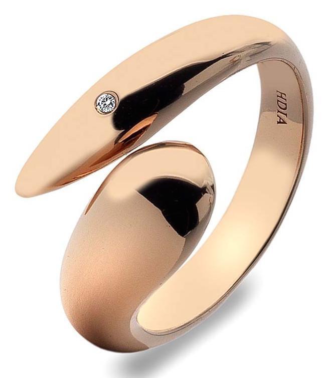Hot Diamonds Mirage Rose Gold Plated Ring D - Rose Gold M