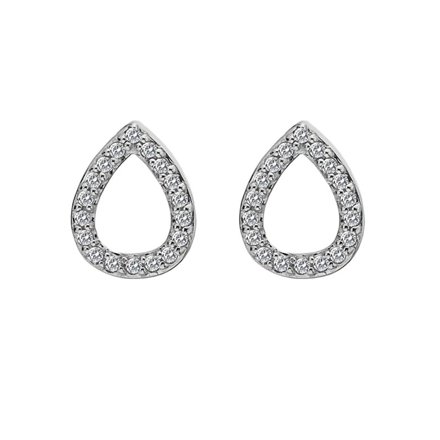 Hot Diamonds Striking Sterling Silver Diamond Teardrop Earrings