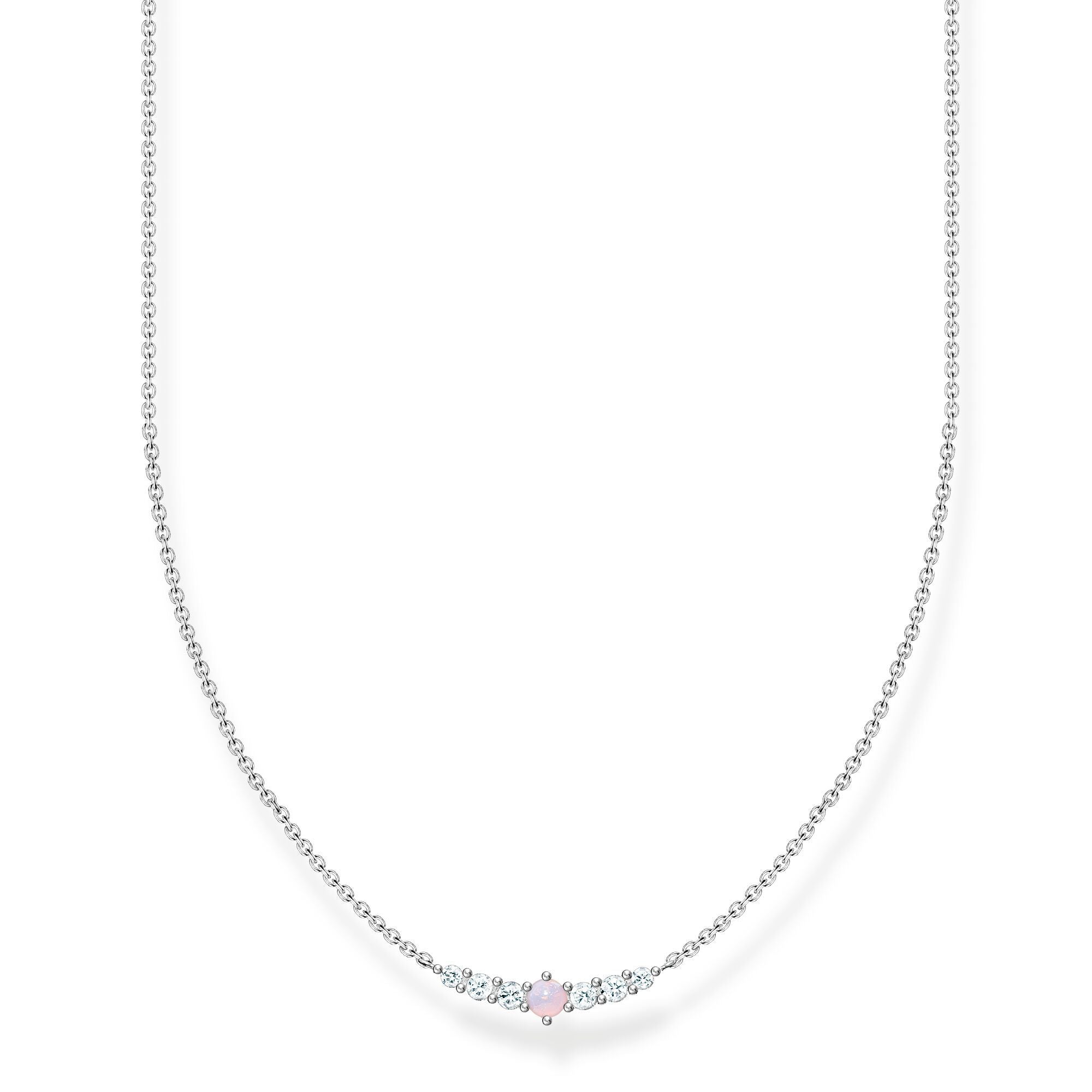 Thomas Sabo Charm Club Sterling Silver Star Vintage Rose Stone Necklace - Silver