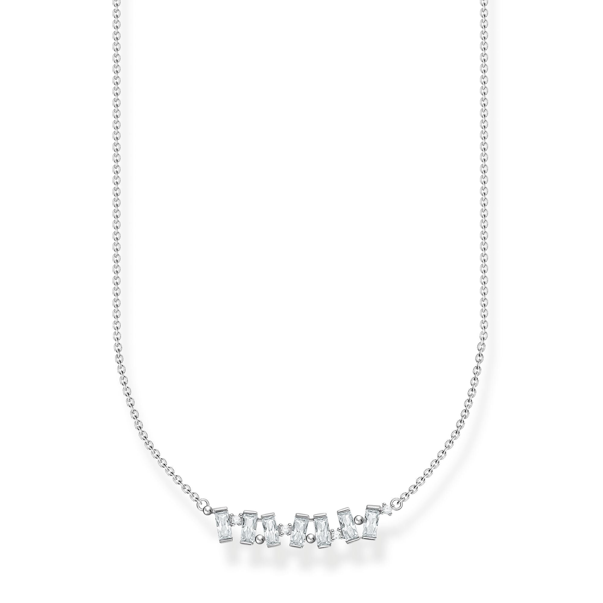 Thomas Sabo Charm Club Sterling Silver Star Dancing Stones Necklace - Silver