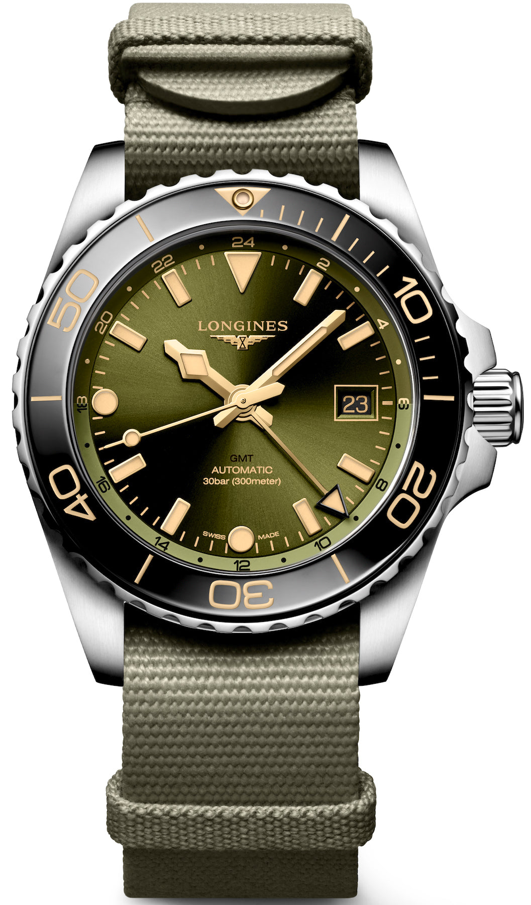 Longines Watch HydroConquest GMT Sunray Green