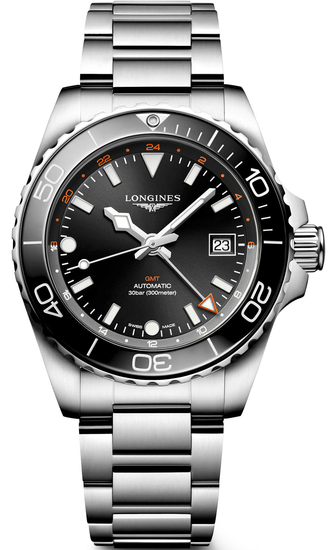 Longines Watch HydroConquest GMT Sunray Black