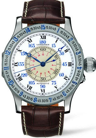 Longines Watch Lindbergh Hour Angle Mens - White