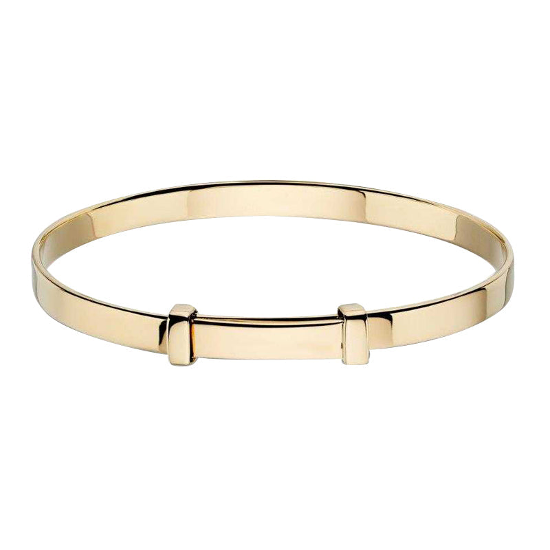 Little Star Flores Gold Plated Sterling Silver Baby Bangle - Gold