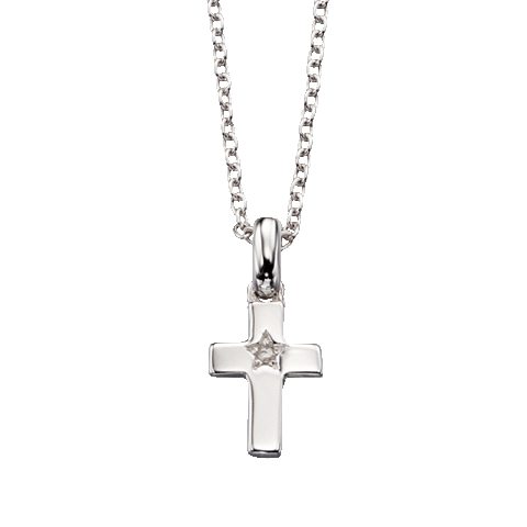 Little Star Grace Sterling Silver Diamond Necklace - Silver