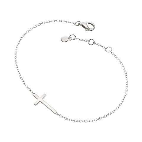 Little Star Sterling Silver Cross Alexi Bracelet - Silver
