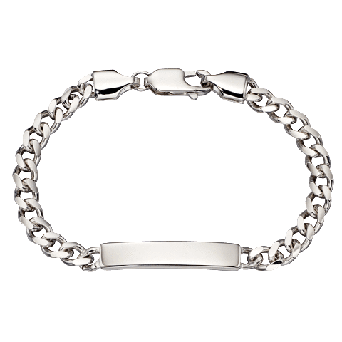 Little Star Sterling Silver ID Bailey Bracelet - Silver