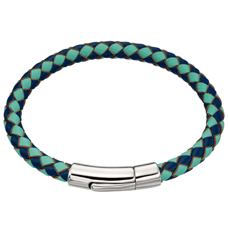 Little Star Sterling Silver and Leather Luca Bracelet - Silver