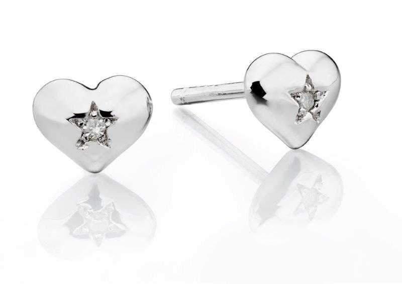 Little Star Suri Sterling Silver Diamond Earrings - Silver