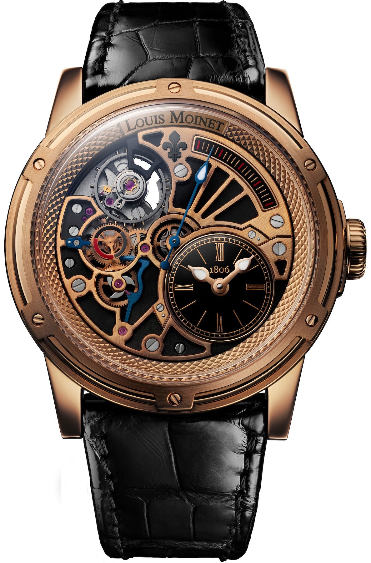 Louis Moinet Watch Tempograph Chrome - Black
