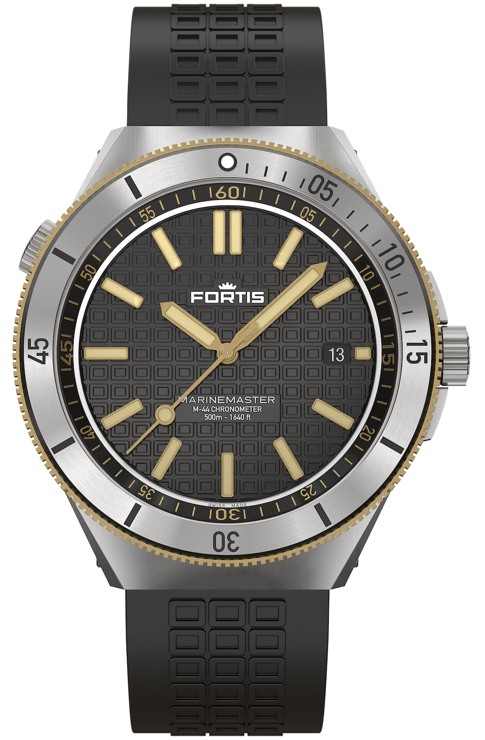 Fortis Watch Marinemaster M 44 Black Resin Gold Limited Edition