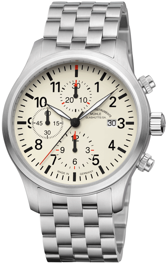 Muhle Glashutte Watch Terrasport I Chronograph - Cream