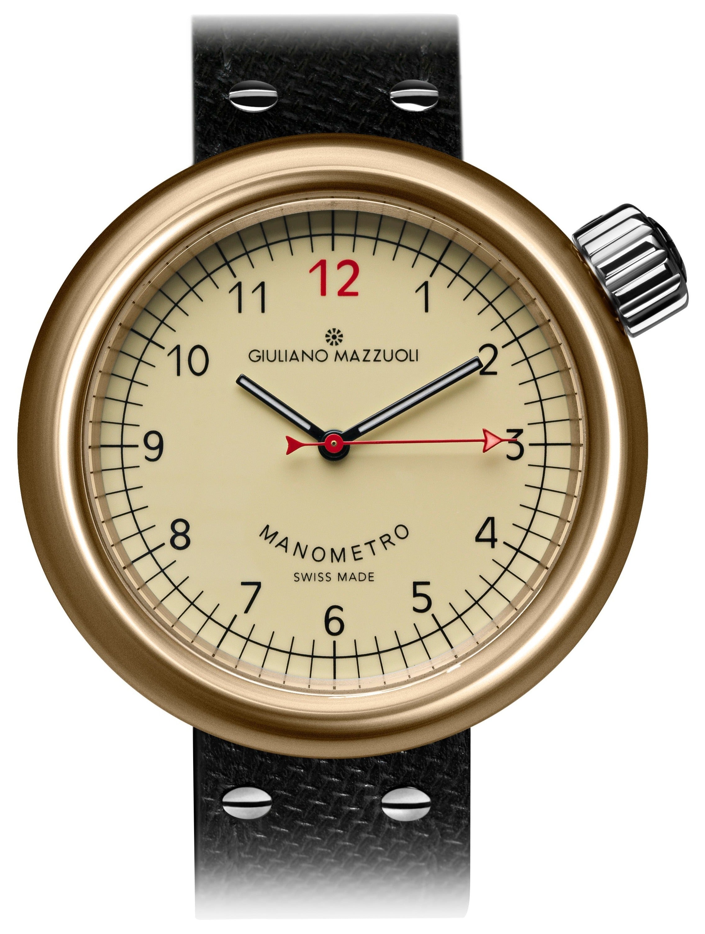 Giuliano Mazzuoli Watch Manometro Bronze Ivory - Ivory