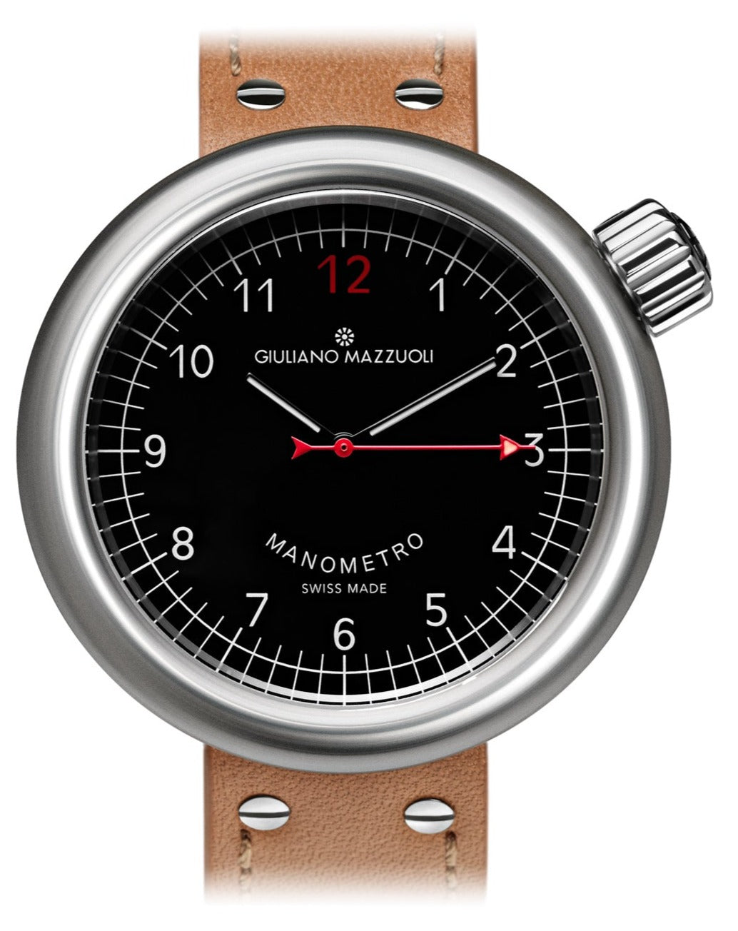 Giuliano Mazzuoli Watch Manometro Brushed Black - Black