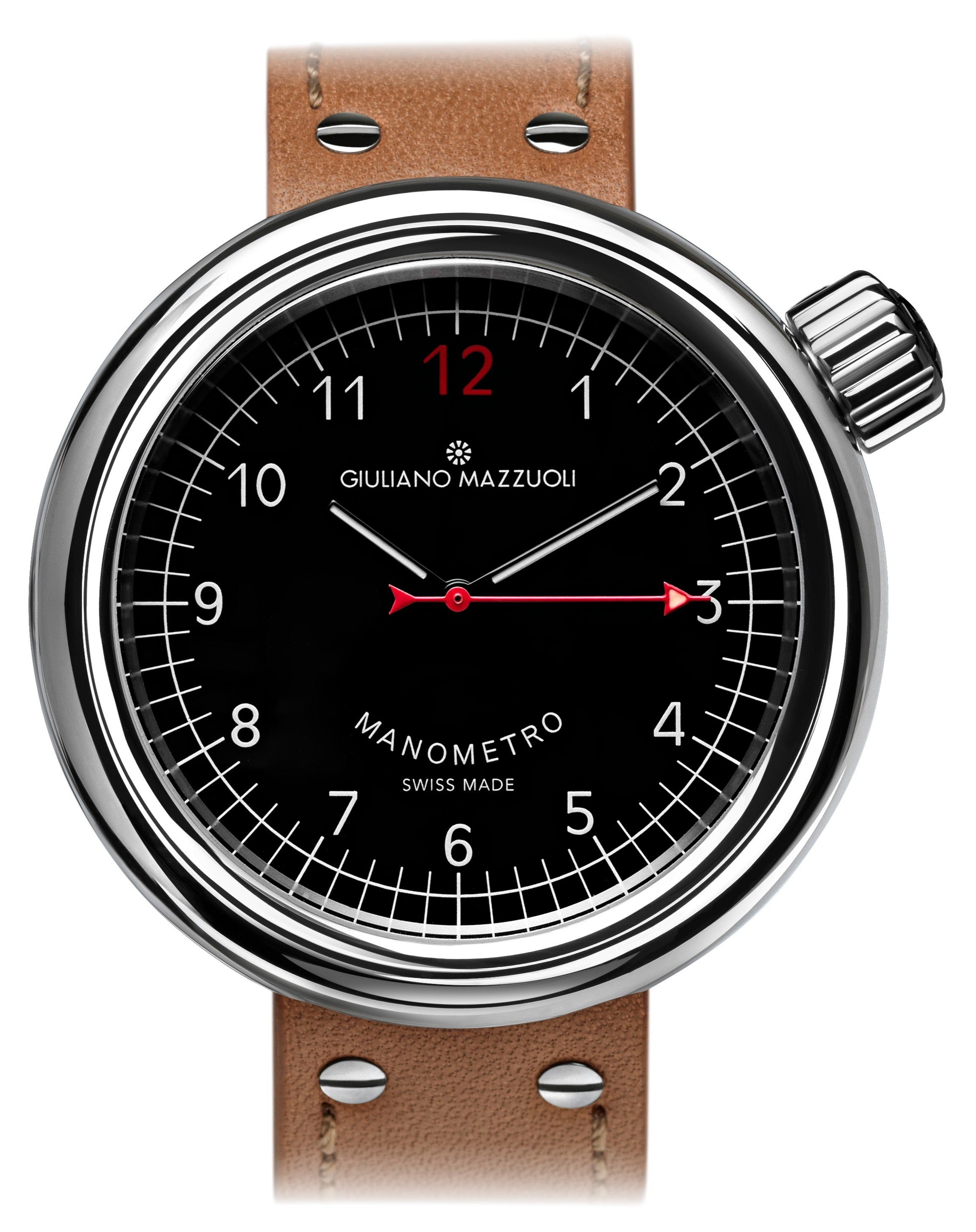 Giuliano Mazzuoli Watch Manometro Polished Black - Black