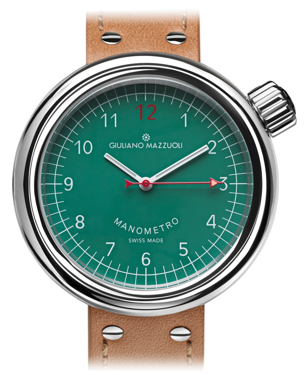 Giuliano Mazzuoli Watch Manometro Polished Green - Green