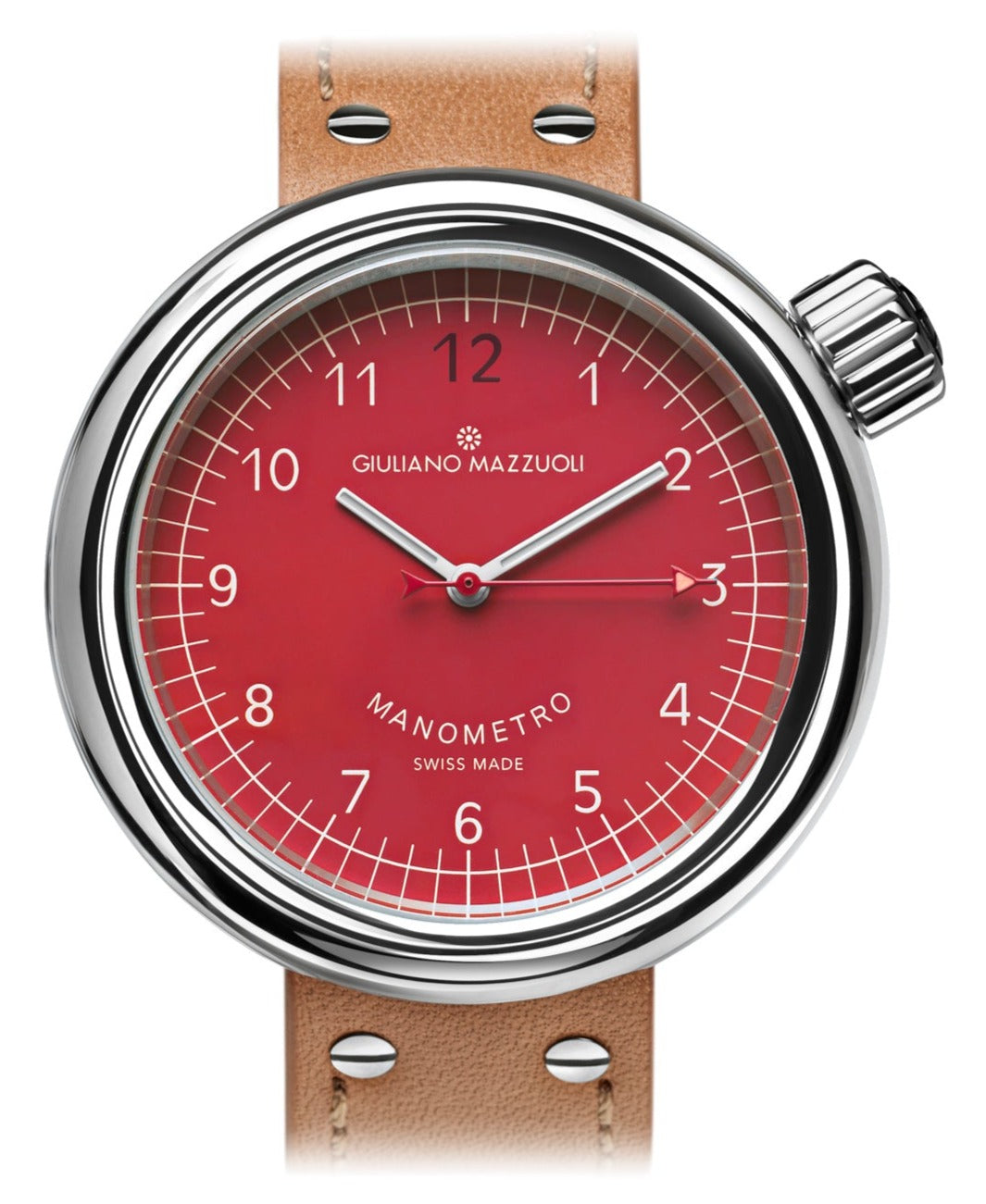 Giuliano Mazzuoli Watch Manometro Polished Red - Red
