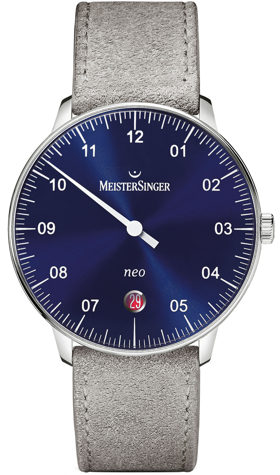 MeisterSinger Watch Neo Suede Grey - Blue