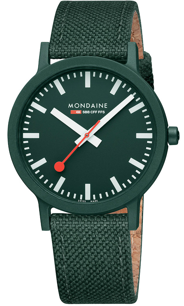 Mondaine Watch Essence Park Green Textile