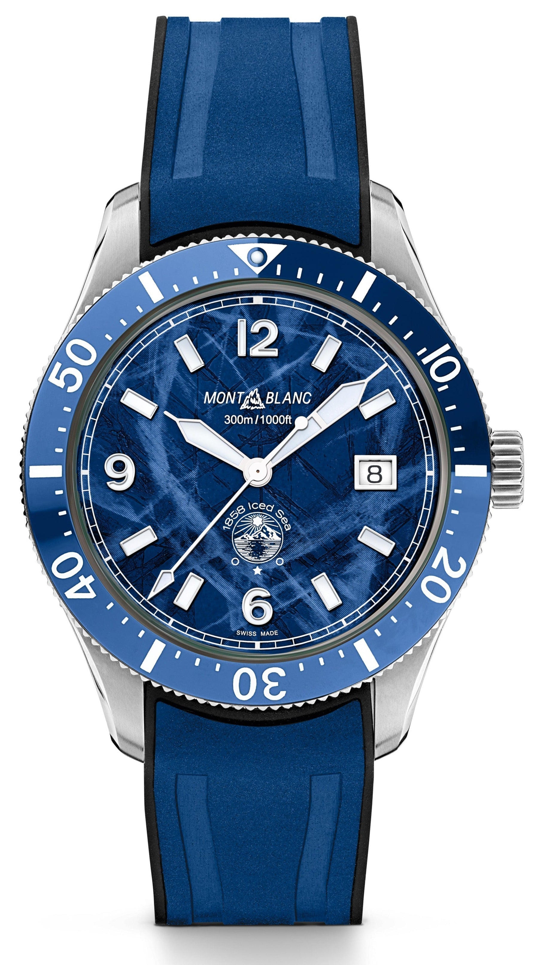 Montblanc Watch 1858 Automatic Iced Sea Automatic Date - Blue