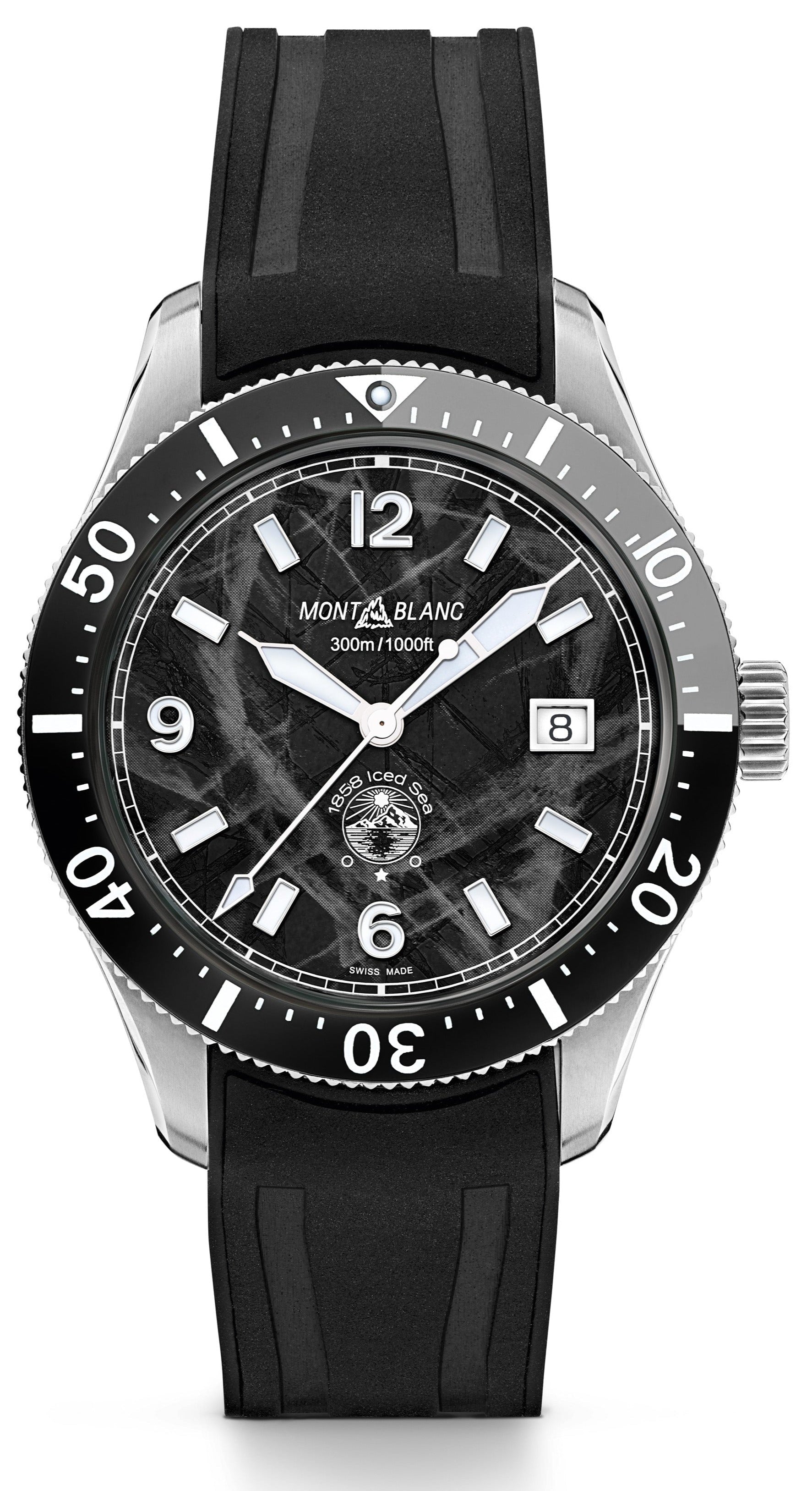 Montblanc Watch 1858 Automatic Iced Sea Automatic Date - Black