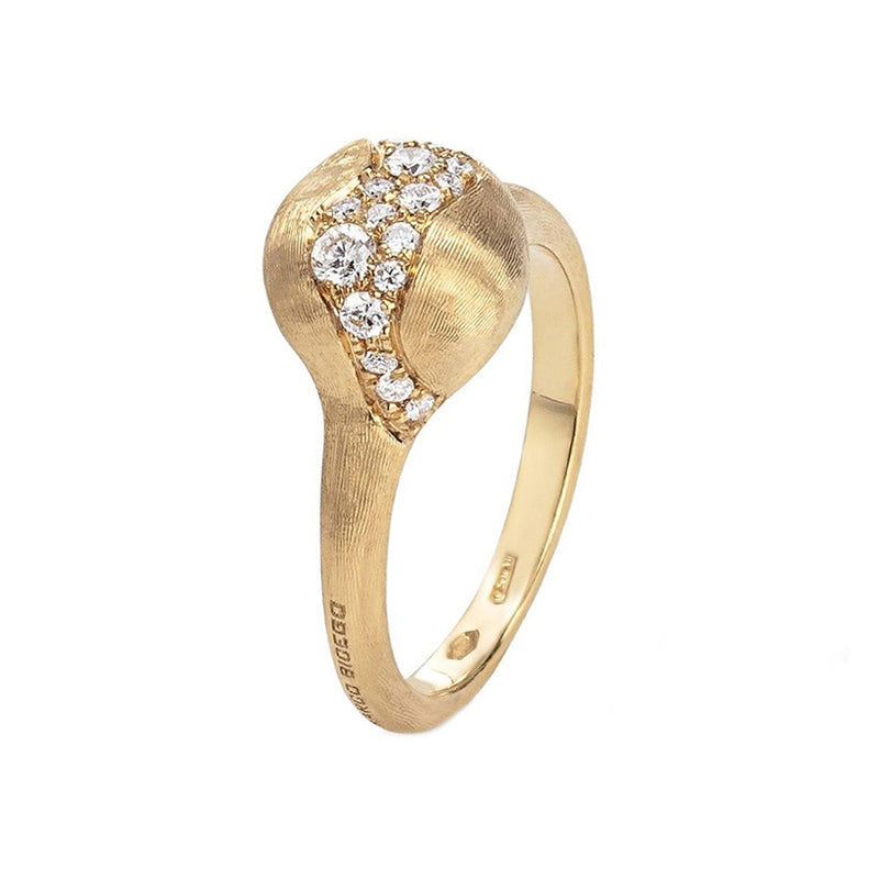 Marco Bicego Africa 18ct Yellow Gold 0.29ct Diamond Medium Ring - J