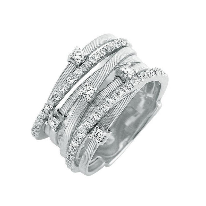 Marco Bicego Goa 18ct White Gold 0.41ct Diamond Ring - M