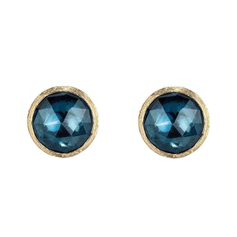 Marco Bicego Jaipur 18ct Yellow Gold London Blue Topaz Stud Earrings