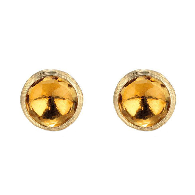 Marco Bicego Jaipur 18ct Yellow Gold Yellow Quartz Stud Earrings - Option1 Value Yellow Gold