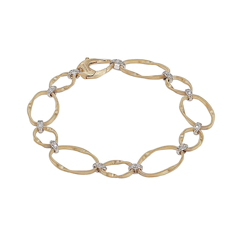 Marco Bicego Marrakech Onde 18ct Yellow Gold Diamond Bracelet