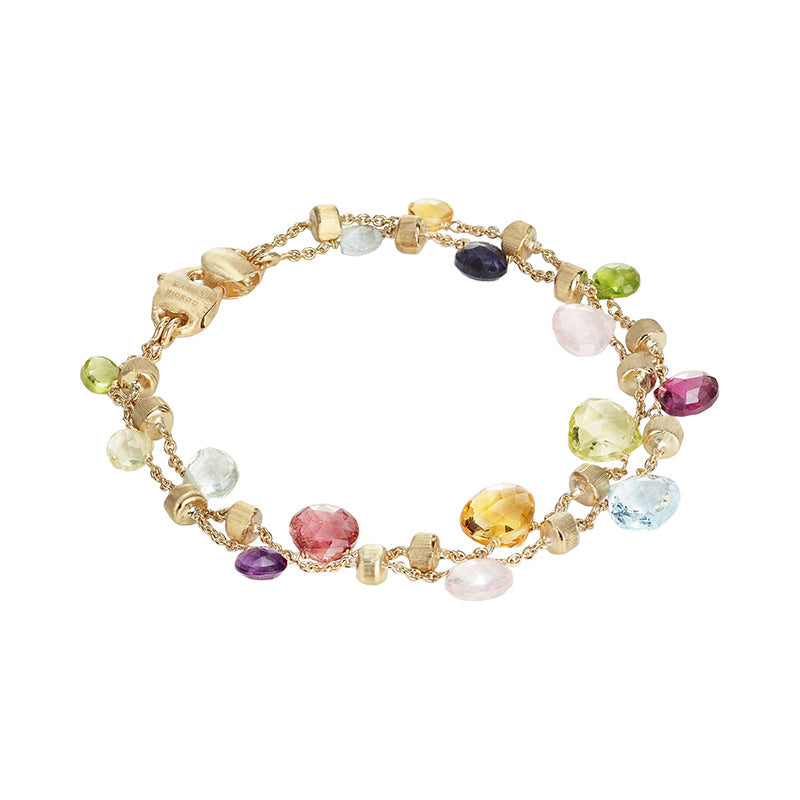 Marco Bicego Paradise 18ct Yellow Gold Multicolour Gemstone Bracelet
