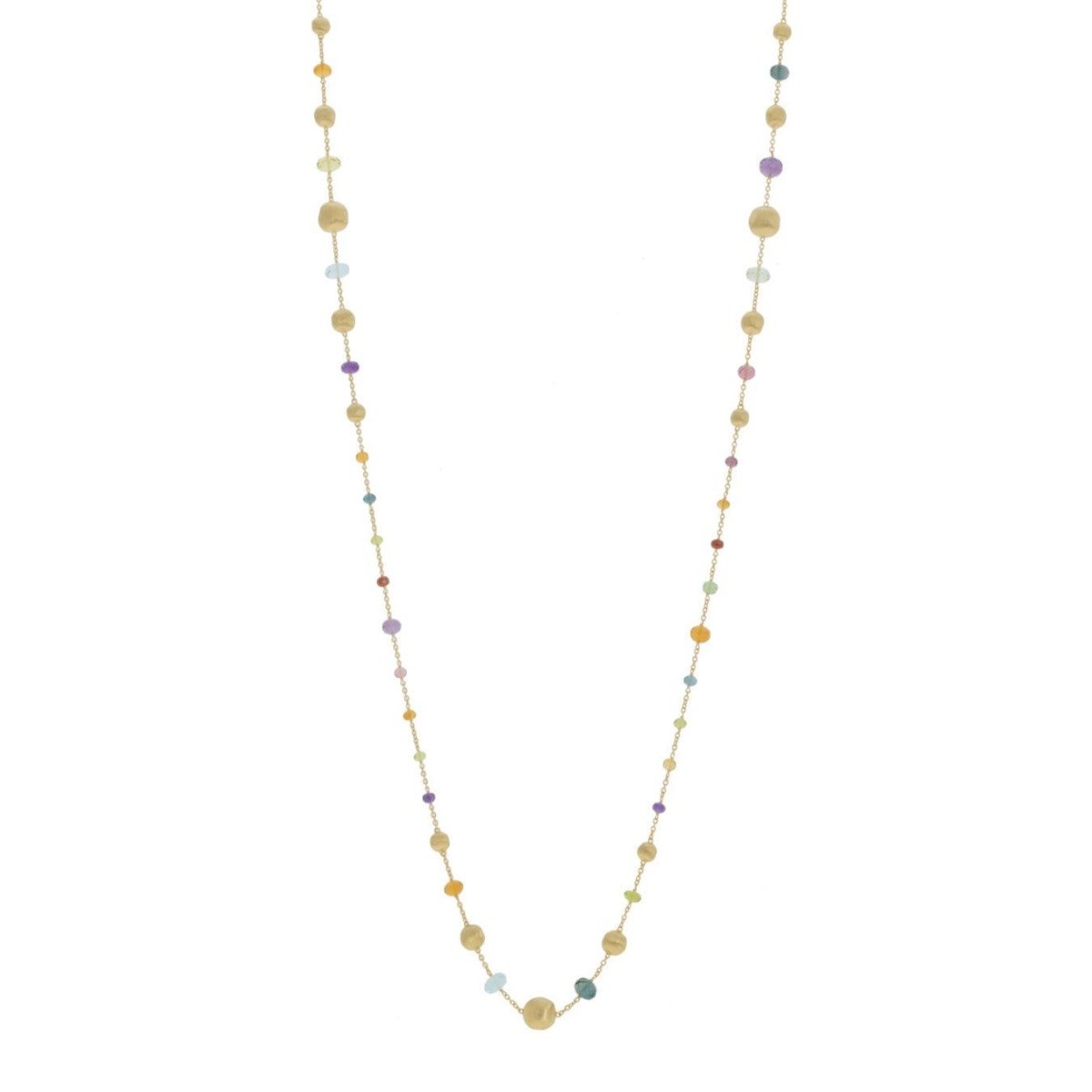 Marco Bicego Africa 18ct Yellow Gold Mixed Stone Necklace - Option1 Value Yellow Gold