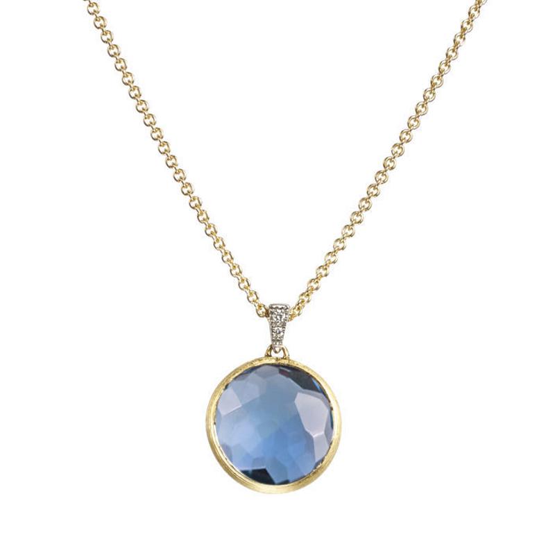 Marco Bicego Delicati 18ct Yellow Gold Topaz Diamond Necklace D - Option1 Value Yellow Gold