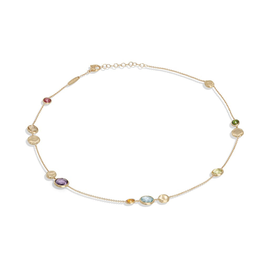 Marco Bicego Jaipur 18ct Yellow Gold Mixed Gemstone Necklace - Option1 Value Yellow Gold