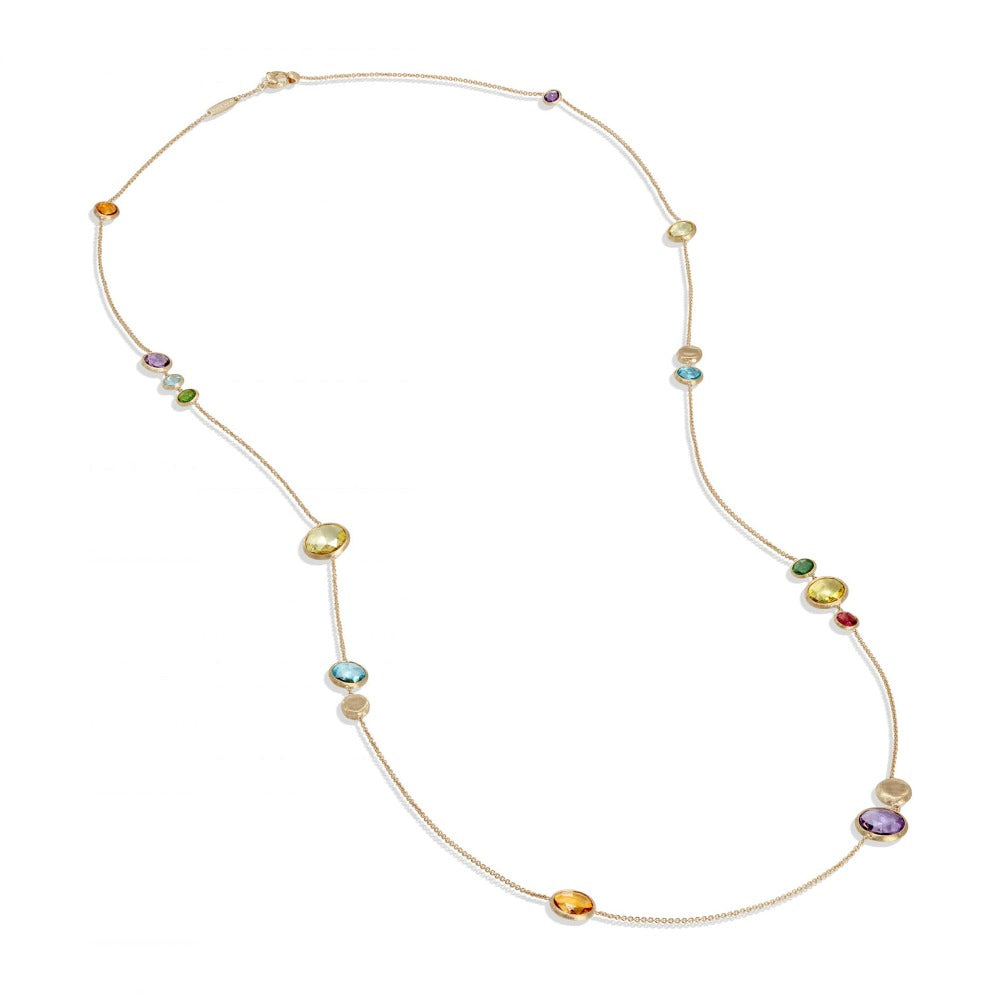 Marco Bicego Jaipur 18ct Yellow Gold Multicolour Gemstone Necklace - Option1 Value Yellow Gold