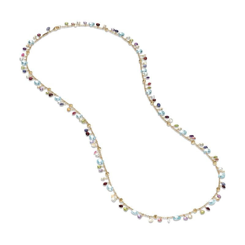Marco Bicego Paradise 18ct Yellow Gold Multicolour Gemstone Long Necklace