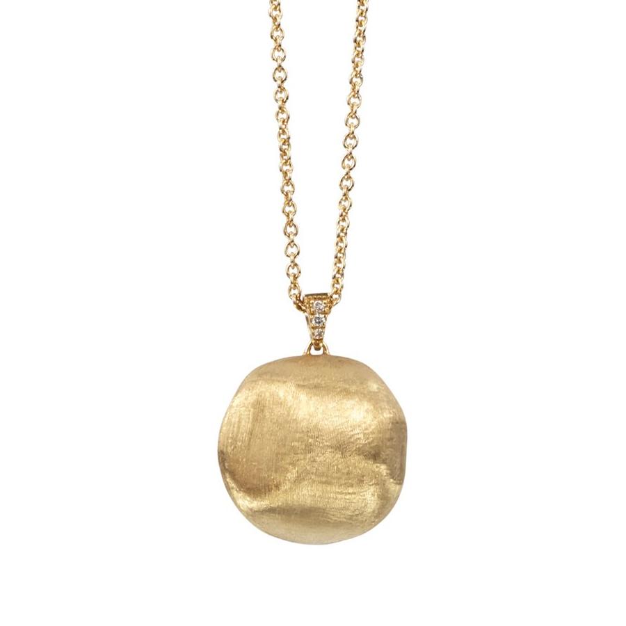Marco Bicego Africa 18ct Yellow Gold Diamond Necklace - Option1 Value Yellow Gold