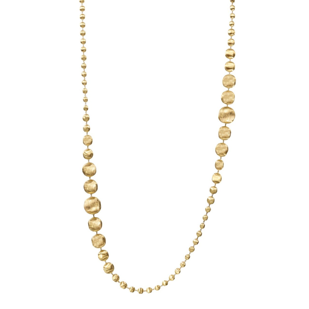 Marco Bicego Africa 18ct Yellow Gold Graduated Long Necklace - Option1 Value Yellow Gold