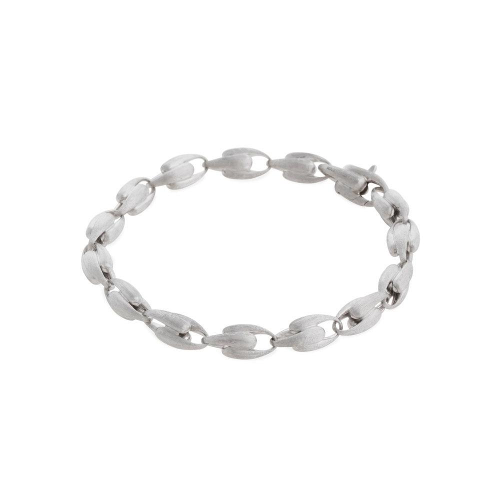 Marco Bicego Lucia 18ct White Gold Small Link Bracelet - Option1 Value White Gold