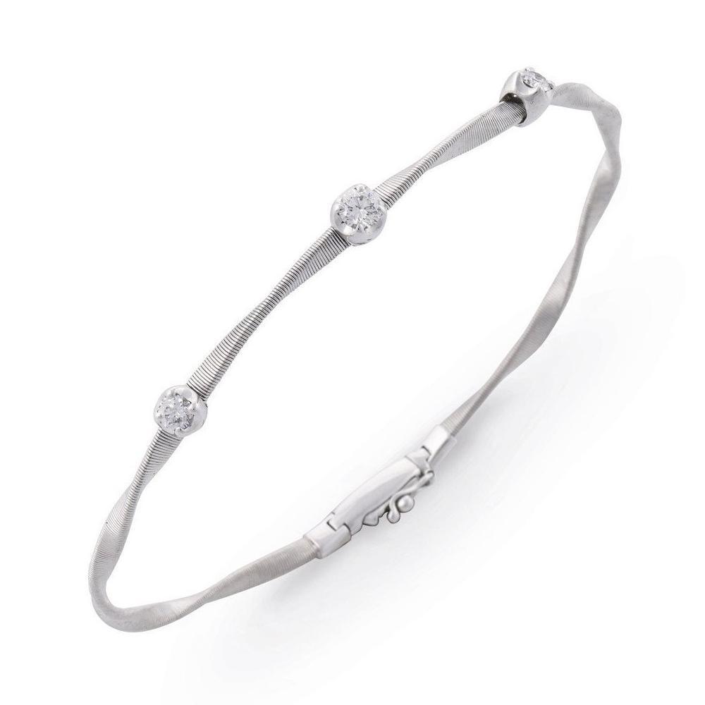 Marco Bicego Marrakech 18ct White Gold 0.35ct Diamond Bracelet - White Gold