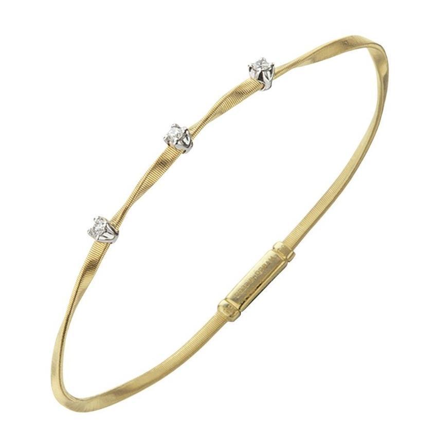 Marco Bicego Marrakech 18ct Yellow Gold 0.15ct Diamond Bracelet - Yellow Gold